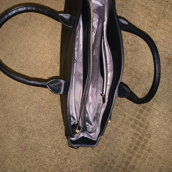 Women's Handbag/Tote Solid Black - Picture 5 of 5